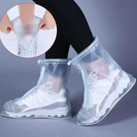 1 Pair Reusable Rain Boot Covers; Anti-slip Wear Protector; Waterproof Shoe Cover (Color: B White, size: S(35-36))