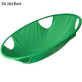 1pc 21in/26in Laundry Hamper Basket Foldable Hamper Oval Tub Green Cloth Storage Baskets Home Dryer Helper Clothes Carrier Organizer (Color: Green, size: 26 Inch)