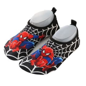 Marvel Spider-Man Boys Floor Socks Girls Frozen Elsa Children Outdoor Water Shoes Kids Diving Wading Shoes Beach Swimming Shoes (Shoe Size: 34-35(20.4cm insole), Color: spiderman-1)