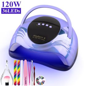 UV LED Lamp For Nails Drying Manicure Lamp Nail Dryer For Gel Polish Professional Cabin Led Lamp Nail Art Salon Tool (Type: ZH374-2)