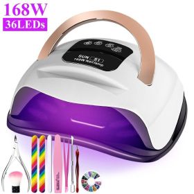 UV LED Lamp For Nails Drying Manicure Lamp Nail Dryer For Gel Polish Professional Cabin Led Lamp Nail Art Salon Tool (Type: ZH372-1)