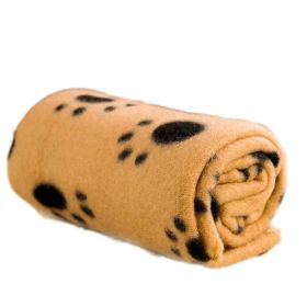 Lovely Pet Paw Prints Fleece Blankets for Dogs Cats Small Pets Animals (Color: Q3)