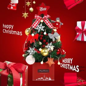 Desktop Christmas Tree; Artificial Mini Christmas Decoration Tree;  The Perfect Christmas Decoration for Table;  Desk and Counter (Color: as pic B)