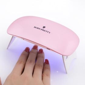 BORN PRETTY 6W Mini Nail Dryer UV Led Lamp For Nails Manicure All Types Gel Polish Drying Portable USB Machine Nail Art Tool (Color: Pink)