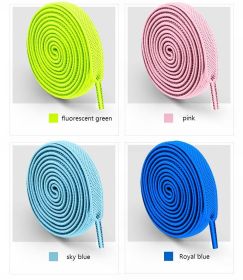 7MM No Tie Shoe Laces Press Lock Shoelaces Without Ties Elastic Laces Sneaker Kids Adult Widened Flat Shoelace for Shoes (Length: 100cm, Color: 4 Pairs color random)