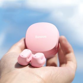 WM01 TWS Bluetooth Earphones Stereo Wireless 5.0 Bluetooth Headphones Touch Control Noise Cancelling Gaming Headset (Ships From: China, Color: Pink)