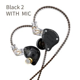 Gold Earphones 4BA+1DD Hybrid 10 drivers HIFI Bass Earbuds In Ear Monitor Headphones Noise Cancelling Metal Headset (Ships From: China, Color: Pure Black Mic)