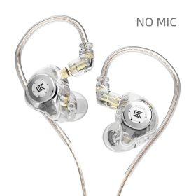 Earphones Bass Earbuds In Ear Monitor Headphones Sport Noise Cancelling HIFI Headset (Ships From: China, Color: Transparent NO MIC)