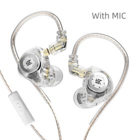 Earphones Bass Earbuds In Ear Monitor Headphones Sport Noise Cancelling HIFI Headset (Ships From: China, Color: Transparent MIC)