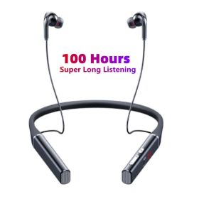 TWS 100 hours Wireless Earphone Bluetooth Magnetic Neckband Headphone IPX3 Waterproof Sport Headset Noise Cancelling MIC S720 (Color: S720 100 hours)