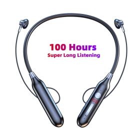 TWS 100 hours Wireless Earphone Bluetooth Magnetic Neckband Headphone IPX3 Waterproof Sport Headset Noise Cancelling MIC S720 (Color: S880 100 hours)