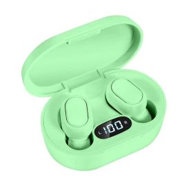 E7S Wireless Headphones 5.0 Bluetooth Earphones HIFI Lossless Sound Headsets Sport Mini TWS Earbuds For Smartphones (Color: Green)