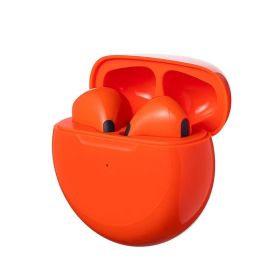 Original Pro6 TWS Touch Control Wireless Headphone Bluetooth 5.0 Earphones Sport Earbuds Music Headset For Iphone Xiaomi phones (Color: Orange)