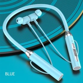 Wireless Headphones Bluetooth 5.0 Neckband Earphones Magnetic Sports Waterproof TWS Earbuds Blutooth Headset With Microphone Mic (Ships From: China, Color: Blue)