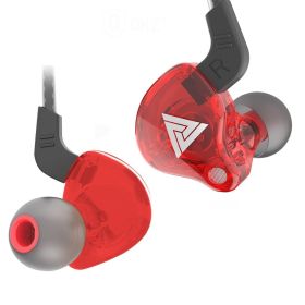 HiFi Sport Headphones 3.5mm In Ear Earphone For Running With Microphone Headset music Earbuds (Ships From: CN, Color: Red)