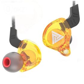 HiFi Sport Headphones 3.5mm In Ear Earphone For Running With Microphone Headset music Earbuds (Ships From: CN, Color: Yellow)