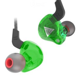 HiFi Sport Headphones 3.5mm In Ear Earphone For Running With Microphone Headset music Earbuds (Ships From: CN, Color: Green)