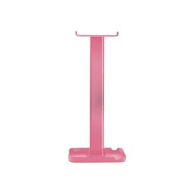 Z1 Headphone Stand Headset Holder Earphone Stand With Aluminum Supporting Bar Flexible Headrest ABS Solid Base For All Headphones Size (Color: Z1[Girl Pink]Headphone Stand)