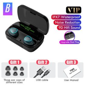 3500mAh Wireless Earphones Bluetooth V5.0 TWS Wireless Headphones LED Display With Power Bank Headset With Microphone (Ships From: China, Color: STYLE B)