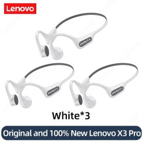 Bone Conduction Earphones X3 X4 X5 X3 Pro Bluetooth Hifi Ear-hook Wireless Headset with Mic Waterproof Earbud (Ships From: China, Color: X3Pro white 3)