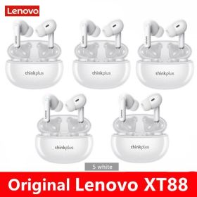 XT88 TWS Wireless Earphone Bluetooth 5.3 Dual Stereo Noise Reduction Bass Touch Control Long Standby headset (Ships From: China, Color: XT88 white 5)