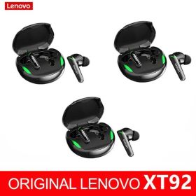 XT92 TWS Gaming Earbuds Low Latency Bluetooth Earphones Stereo Wireless 5.1 Bluetooth Headphones Touch Control Headset (Ships From: China, Color: XT92 black 3)