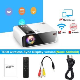 HD Mini Projector TD90 Native 1280 x 720P LED Android WiFi Projector Video Home Cinema 3D Smart Movie Game Proyector (Ships From: China, Color: Multiscreen Version)