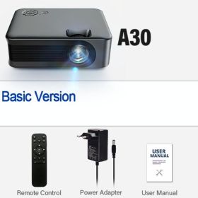 Projector Smart TV WIFI Portable Home Theater Cinema Battery Sync Phone Beamer LED Projectors for 4k Movie A30 Series (Ships From: China, Color: A30)