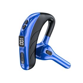 X13 Single Ear Earphone Bluetooth 5.1 Long Standby Business Wireless Headphone Game Headset Sports Noise Reduction Handsfree Cal (Color: Blue)