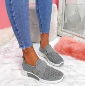 Slip-on Shoes With Orthopedic Sole Womens Fashion Sneakers Platform Sneaker For Women Walking Shoes (Color: gray, size: 42)