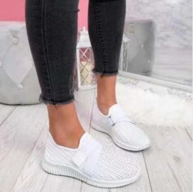 Slip-on Shoes With Orthopedic Sole Womens Fashion Sneakers Platform Sneaker For Women Walking Shoes (Color: White, size: 38)