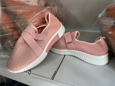 Slip-on Shoes With Orthopedic Sole Womens Fashion Sneakers Platform Sneaker For Women Walking Shoes (Color: Pink, size: 37)