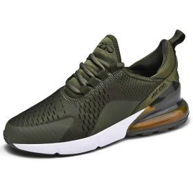 Mens Air Sports Running Shoes Breathable Sneakers Universal All Year Women Shoes Max 270 (Color: Green, size: 36)