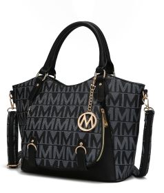 MKF Collection Fula Signature Satchel Bag by Mia k (Material: Polycarbonate, Color: Black)