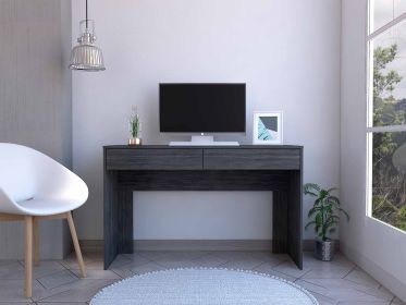 Tampa Writing Computer Desk ; Two Drawers (Color: Smokey Oak)