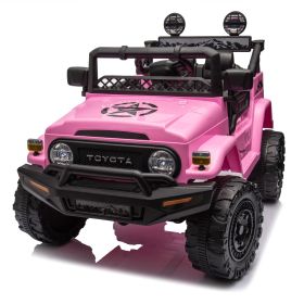 Licensed TOYOTA FJ Cruiser,12V Kids ride on car 2.4G W/Parents Remote Control,electric car for kids,Three speed adjustable,Power display, USB,MP3 (Color: as Pic)