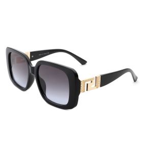 Square Chic Flat Top Women Fashion Sunglasses (Color: Gradient Purple)