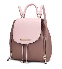 MKF Collection Kimberly Backpack Vegan Leather Women by Mia k (Material: Vegan Leather, Color: Mauve-Blush)