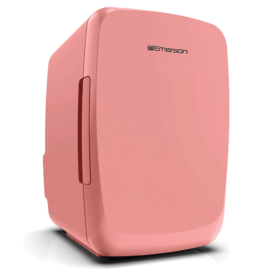 Emerson Portable Mini Fridge Cooler (Color: Pink)