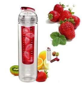 Fruitcola Dome Fruit Infuser Water Bottle (Color: purple)