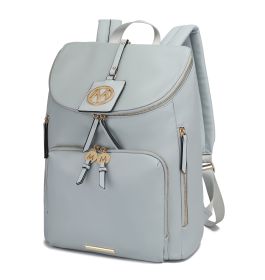 MFK Collection Angela Large Backpack by Mia K (Material: Vegan Leather, Color: Powder Blue)