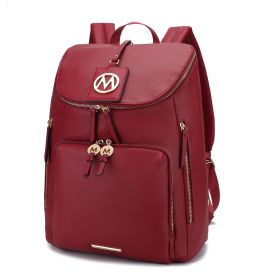 MFK Collection Angela Large Backpack by Mia K (Material: Vegan Leather, Color: Red)