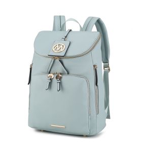 MFK Collection Angela Large Backpack by Mia K (Material: Vegan Leather, Color: Seafoam)