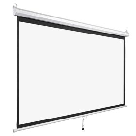 72in Diagonal 16:9 Manual Projector Screen (Color: color)