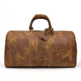 The Bjarke Weekender | Handcrafted Leather Duffle Bag (Color: brown)