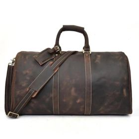 The Bjarke Weekender | Handcrafted Leather Duffle Bag (Color: Dark Brown)