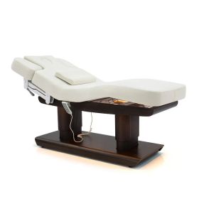 Beautyace Louisa Electric Spa Table (Color: oak color base+white matress)