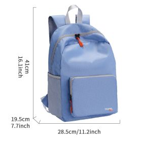 2024 Wholesale folding backpacks custom logo school backpack multifunctional casual sports backpacks (Color: Blue)