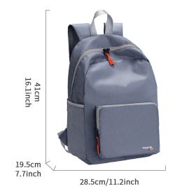 2024 Wholesale folding backpacks custom logo school backpack multifunctional casual sports backpacks (Color: gray)