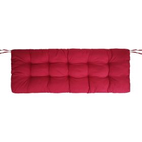 Bench Seat Cushion For Indoor Outdoor Furniture Non Slip Long Chair Cushion with Ties Strap Waterproof Swing Cushion 51.18x19.68IN For Garden Patio Ba (Type: Normal_8_Red)